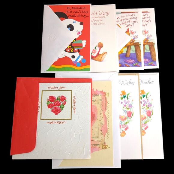 Valentines Day Greeting Card Lot 44 Cards Mix Lot Some Duplicated with Envelopes - Picture 6 of 6